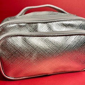 Clinique Deluxe Silver Makeup Bag